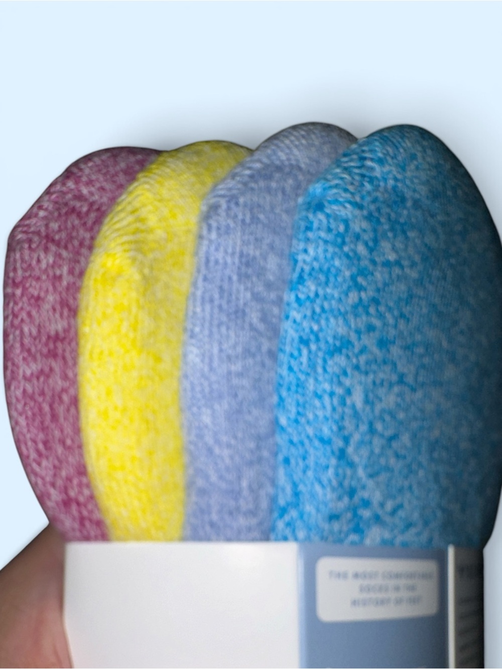 New Unisex Bombas No-Show Sock 4 Pack in Pink, Yellow, Blue cushioned - Picture 4 of 7